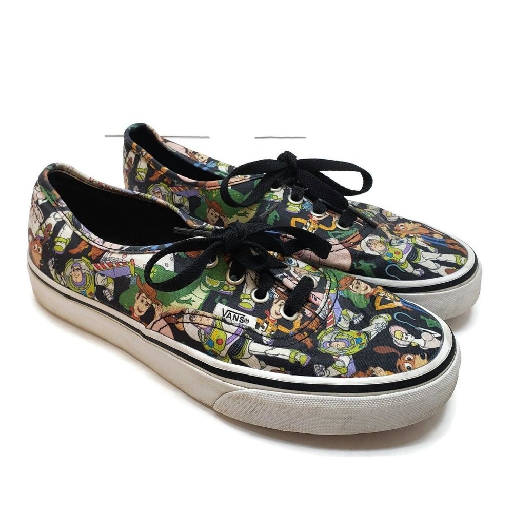 Vans Womens Disney Toy Story Sneakers Size 7 Buzz Woody Rex Slinky Ham Bo Peep